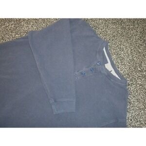 Vintage L.L. Bean Shirt XLT Blue Signature‎ Waffle Thermal Henley 187245